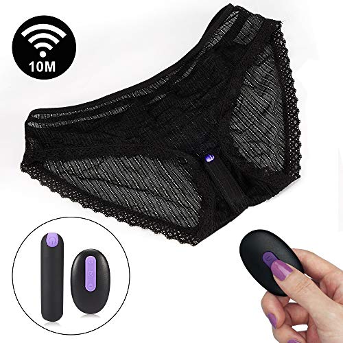 Wearable Vibrator Clitoris & Vagina Bullet Stimulator with Remote Control,Mini Bullet & Sexy Invisible Lace Panties 3 in 1 Adult Toys with 7 Powerful Vibrations, Rechargeable Body Safe Silicone