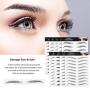 9 Sheets 4D Hair-Like Authentic Eyebrows Waterproof Eyebrow Tattoo Stickers Eyebrow Transfers Stickers Eyebrow Grooming Shaping Sticker for Women Girls Makeup Supplies, 9 Styles 90 Pairs (Black)