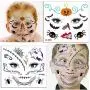 MUYOS Halloween Tattoos for Kids - Bat, Skeletons, Ghosts, Pumpkins, Spiders Temporary Tattoo Sticker - Halloween Party Favor Decorations -12 Sheets MUYOS Halloween Tattoos for Kids - Bat, Skeletons, Ghosts, Pumpkins, Spiders Temporary Tattoo Sticker - Halloween Party Favor Decorations -12 Sheets