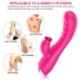 Cordless USB Cable Rechargeable Quiet Soft 30-Speed Waterproof Dual Motor Wireless Vǐbrǎtǒrs Skin Friendly Safer and More Convenient Handheld Wand (Rose Red)