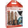 Doc Johnson Vac-U-Lock - Dual Density ULTRASKYN™ Set - 3 Medium Dildos, Supreme Harness, VUL Suction Cup, Toy Cleaner, Mood Water-Based Lube - Pegging, Caramel