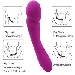 G Spot Vibrator, Female Big head Vibrator Dildo Vagina Clitoris Stimulator Powerful Motor Waterproof with 10 Vibration Patterns-Adult Sex Toys for Women Couple