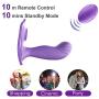 BOMBEX Silicone Panty Vibe - 10 Speeds Remote Control G-spot Clitoris Stimulator, Waterproof & Rechargeable, Hands-Free Wearable Vibrator for Women and Couples (Purple)