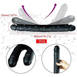 DJKFHIU Double-Ended Huge Flexible Dual Density Rod for Women Men-18.15inch DJKFHIU