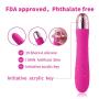 MeiYo 6 speeds Cordless Powerful Handheld Wand Mssager for Women,Waterproof & USB Rechargeable (Hot Pink)