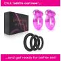 Cock Ring Set – 2 Vibrating Cock Rings w. Clit Stimulator & 3 Different Size Penis Ring – Erection Enhancing Sex Toy for Men and Couples