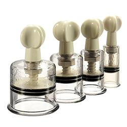 Hiibaby 4 Sizes Easy Twist Suction Cupping Nipple Enhancer Breast Enlarger Vacuum Bondage Fetish - Firmer, Perkier, Larger Nipples