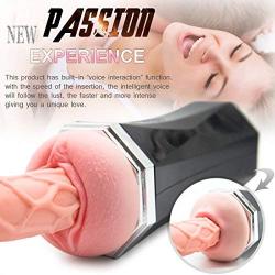 Real Skin Feeling Mouth Fully Automatic Relaxation Aircraft Male Intelligent Pronunciation Male Másterbrators Toy for Men