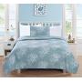 Home Fashion Designs 2-Piece Coastal Beach Theme Quilt Set with Shams. Soft All-Season Luxury Microfiber Reversible Bedspread and Coverlet. Fenwick Collection Brand. (Twin, Ether Blue)