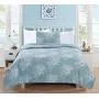 Home Fashion Designs 2-Piece Coastal Beach Theme Quilt Set with Shams. Soft All-Season Luxury Microfiber Reversible Bedspread and Coverlet. Fenwick Collection Brand. (Twin, Ether Blue)