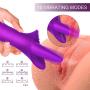 Clit Bullet Vibrator for Female, Tongue Sex Toy Oral Stimulator, Fovel Soft Cunnilingus Licking Dildos Clitoral 10 Modes Vibe Tickler Adult Women Nipple Solo Orgasm Vaginal Anal Massager Quiet