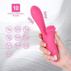 Rabbit Vibrator for Women,Rechargeable 10 Powerful Modes,Pink