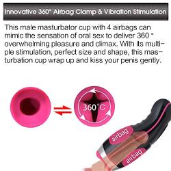 Male masturbators Cup Electric with 7 Clamp modes & 7 Vibration modes,Orlupo Vibrating Clamping Heating Pocket Pussy Stroker Masturbation Cup Massager,Penis Trainer Adult Oral Blowjob Sex Toys for Men