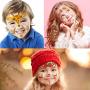 Fanoshon Animal Temporary Face Tattoo Sticker Set for Kids Adults, Water Transfer Butterfly Panda Deer Giraffe Fairy Floral Festival Body Paint Makeup Decoration Stickers for Halloween