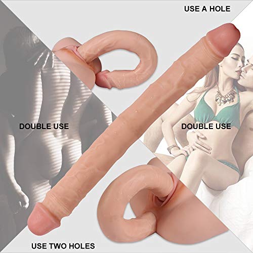 ZYYSQ 15 Inch Super Long Relax Massage Happy Toy Dual Side Massage Happy Toy Double Ended Headed Female Personal Pleasure Happy Toy DT063 ZYYSQ