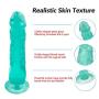 Electric Dillos for Women Realistic -ĎîLdɔ Suction Cup Base Hands Free Options Green