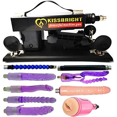 Retractable Machine Gun with Slicone Couple Toys Love Product Hands Free Enjoyment Electric Massager