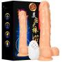 Ladaidra Vibrating Dido with 360° Rotation -8.27 inch 7 Powerful Ví-brátions Recharge Waterproof Dual Motor Realistic P`ênís for Wömén Six Toys