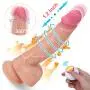 Vibrating Realistic Dildo Vibrator with 360° Rotation and Thrusting, Adorime Silicone G-Spot Dildos with Strong Suction Cup and Wireless Remote Control - Rechargeable Waterproof Sex Toys for Women