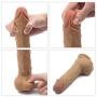 Estylv 7.6 inch Soft Silicone Massage Wand with Suction Cup Female Relax Massager for Women Health Material
