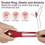 Vibrating Cock Ring for Couples, Double Ring Remote Control Penis Ring Vibrator with 9 Vibration Modes, Alona Rechargeable Vibrating Penis Enhancer Ring Vibrator (Red)