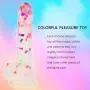 Adorime 8" Confetti Silicone Dildos Realistic Clear Dildo with Strong Suction Cup - Adult Sex Toy for Women Masturbation