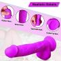 9.5 Inch Realistic Dildo, Dual Density Liquid Silicone Lifelike Penis with Strong Suction Cup for Hands-Free Play Flexible Cock Harness Strap-on Compatible Sex Toys for Vaginal and Anal Play (Purple) 9.5 Inch Realistic Dildo, Dual Density Liquid Silicone Lifelike Penis with Strong Suction Cup for Hands-Free Play Flexible Cock Harness Strap-on Compatible Sex Toys for Vaginal and Anal Play (Purple)