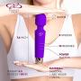 Wireless Wand - Waterproof Rechargeable for Body - Back Neck Sport Massage - Purple Travel Friendly - Multi Speed 8-10 Magic Vibrating Patterns - Personal Quiet…