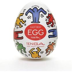 TENGA X Keith Haring EGG for mens masturbation, Single-Use Prelubricated Stimulating Toy, KHE-003 Party