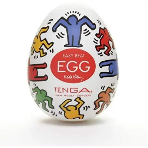 TENGA X Keith Haring EGG for mens masturbation, Single-Use Prelubricated Stimulating Toy, KHE-003 Party TENGA X Keith Haring EGG for mens masturbation, Single-Use Prelubricated Stimulating Toy, KHE-003 Party