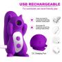Maison-Market Clitoral Massager Cute Squirrel Cartoon Shape with Sucking Nipples Clitoris Function, 10 Modes and 10 Sucking Intensity Stimulation for Women, Purple