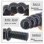 MLSice Hand Hold Anal Beads Dildo Big Dong Anal Plug Screw Handle Butt Plug Dildo Large Penis 11.8" Long Dick Anus Massage Balls Adult Sex Toys for Woman Man Couples Lesbian Gay - Black