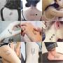 Tiny Word Temporary Tattoos 30 Sheets Fake Black Tattoo Stickers for Women Men kids Boys Girls Adults Small Temp Tattoo Paper for Body Art Hand Face Arm Leg Neck Decorations DIY Beauty Fashion Designs