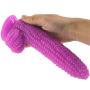 MLSice Big Dildo Suction Cup Fake Penis Corn Dick Sex Toys for Women Particle Surface Vagina Stimulate Anal Beads Butt Plug Dong Sex Shop 20-4.2 cm - Purple