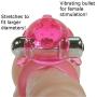 Vibrating Cock Ring Penis Erection Aid for Stronger Orgasms with Vibrator for Clitoral Stimulation Sex Toy