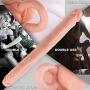 Dildo Adult Toy for Lesbian, SHEQU 14.96 Inch Silicone Double Sided Dildo for Women Waterproof Flexible Double Dong with Curved Shaft for Vaginal G-spot and Anal Play (Peters Dick)
