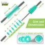 Nicole Miller Muscle Roller, 16.5" Body Massage Back Leg Muscle Roller Stick for Relief Muscle Soreness (Teal) Nicole Miller Muscle Roller, 16.5" Body Massage Back Leg Muscle Roller Stick for Relief Muscle Soreness (Teal)