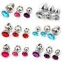 Batyuery 3 Pcs Crystal Amal Plug Round Shaped Base with Jewelry Butt Six Kit for Men Amal Play Batyuery 3 Pcs Crystal Amal Plug Round Shaped Base with Jewelry Butt Six Kit for Men Amal Play