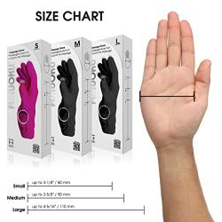Fukuoku Black Left Hand Five Finger Vibrating Massage Glove - (fits Medium To Large Hand)