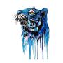 WYUEN 12 PCS/lot Wolf Temporary Tattoo Sticker for Women Men Fashion Body Art Adults Waterproof Hand Fake Tatoo 9.8X6cm FW12-01 (Tiger1)