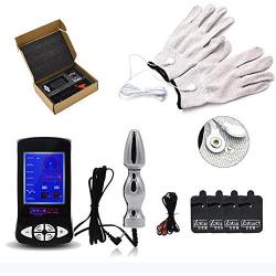 JIAS Penis Ring Massage Pad Anal Butt Plug Electro Sex Medical Themed Toys Electric Shock Kit,Electro Shock Sex Toys For Men Couples