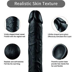 TTZCL 11 Inch Women Realistic Dīldɔ with Soft Suction Cup Toy