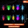 PartySticks Glow Critters 30pk Glow in The Dark Bug Toys and Glow Sticks - 3 Inch Fake Bugs Party Favors, Halloween Glow in The Dark Party Decorations - 10 Light Up Fake Toy Bugs, 20 Mini Glow Sticks