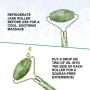 Facial Roller Beylife 100% Natural Anti Aging Jade Roller Hand Made Double Neck Genuine Massage Tool Healing Slimming Massage Skin Tool - Anti-Puffiness and Anti-Wrinkles