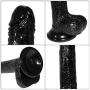 USRVR 7 inch Muscle Relaxation Ďîldɔ Prime Shipping Personal Body Massager Strong Suction Cup Relax Waterproof Toy (Black)
