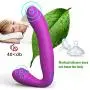 A-dult Female Vibrating Strapless Strap-On Double Penetration for Game (Purple) A-dult Female Vibrating Strapless Strap-On Double Penetration for Game (Purple)