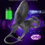 Kenrtuers 10 Vibrations Vibrating Ring Silicone Co Ckring with 10M Remote Control Vibrator Massager Men & Women Couples