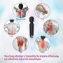 Yetrun USB Rechargeable 7-Color Lights Powerful Cordless Handheld Therapeutic Wand Massager ，10x Multi-Speed Vibrations Personal Massager, Perfect for Back Legs Hand Pains