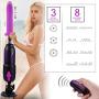 Hismith Auto Sex Machine for Women, Pro Traveler Love Machine 3 Speeds & 8 Frequencies Vibrator Portable Thrusting Machine Remote Control Fucking Machine with Silicone Dildo