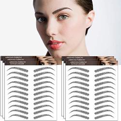 Eyebrows Tattoo Natural Black 66 Pairs! Newly Improved Realistic Fake Eyebrows Waterproof and Long-Lasting 3-5days,Good-looking Eyebrows，Suitable Sizes,Eyebrow Transfers Sticker